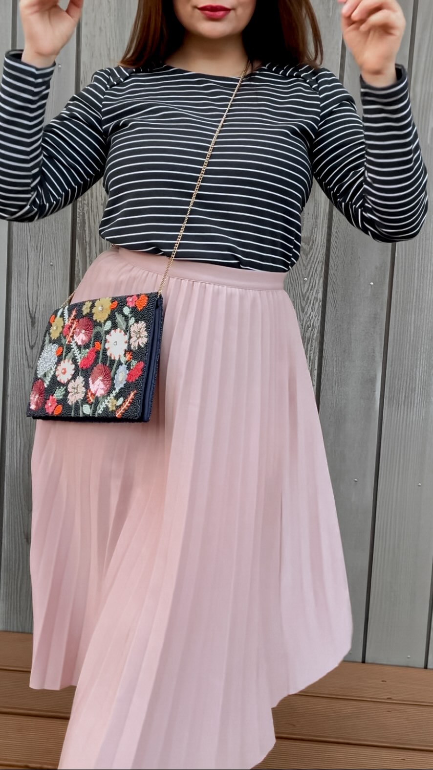 Instagram post by @suvidhiahuja for Blue Illusion. Caption reads: Stripes for the everyday, florals for the fun....