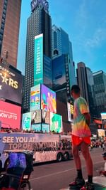 Instagram post by @navotmiller for Todd Snyder. Caption reads: ✨Lights up in TSQ for our upcoming partnership....