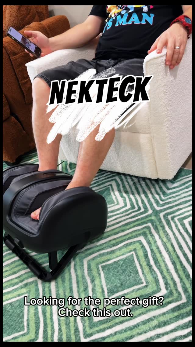 Instagram post by @american.ladybug for Nekteck. Caption reads: [...] he just sits back and lets the @nekteck foot....