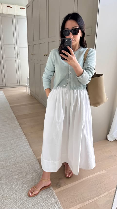 Instagram post by @crystalinmarie for Aritzia. Caption reads: Effortless summer outfits using @aritzia staples.....