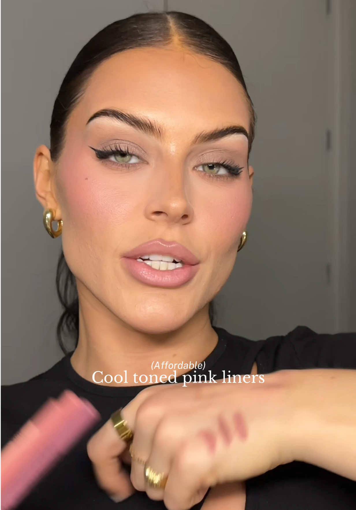 TikTok post by @madisonmkrohn for NYX Cosmetics. Caption reads: Both affordable too🤭 didn’t think they were....