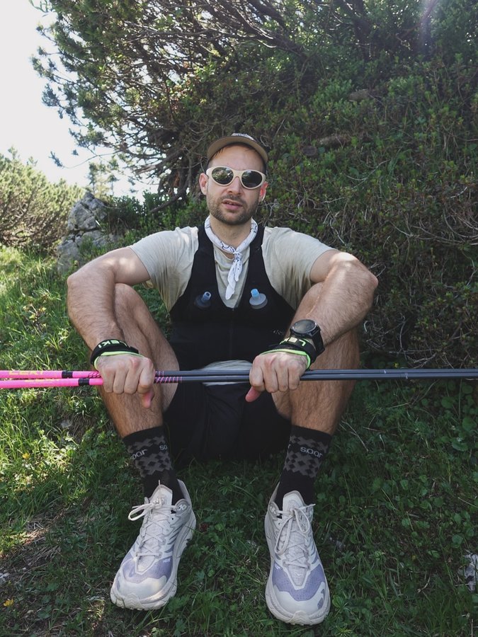 Instagram post by @chrisflanell for IZIPIZI. Caption reads: Public Holiday in the Alps // 🏔️🩼🧗

📸....