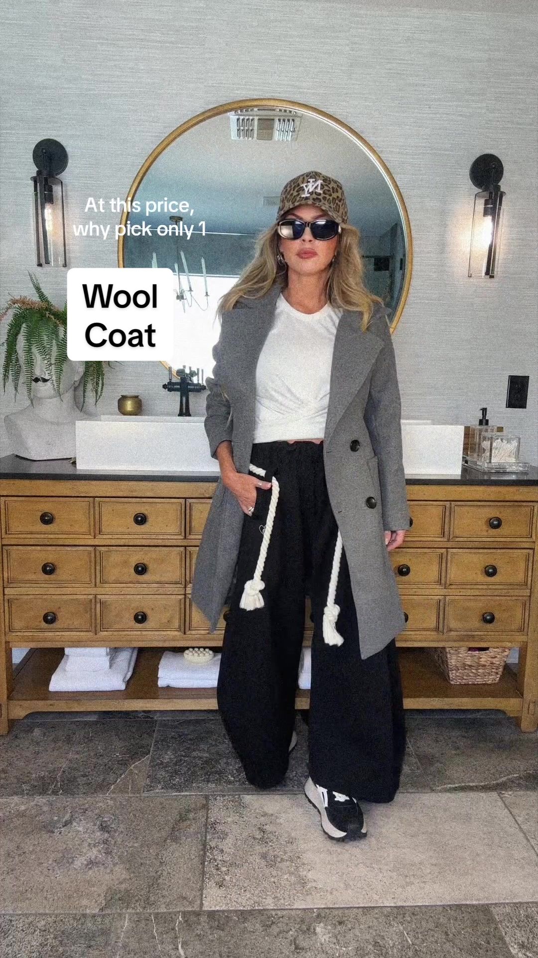 TikTok post by @julie.tay7 for Molitree. Caption reads: [...] #trenchcoat #peacoat #fallasthetics....