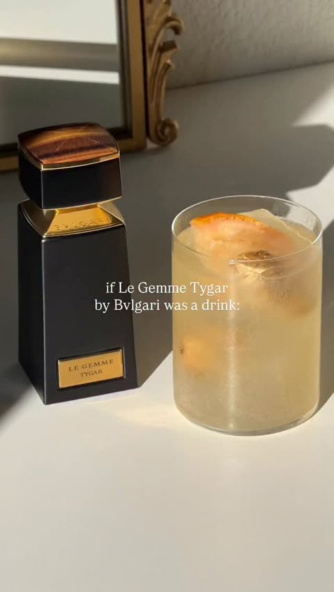 Instagram post by @coffeewithaman for Bulgari. Caption reads: Fragrance Inspired Bevy:

Using Tygar’s two key....
