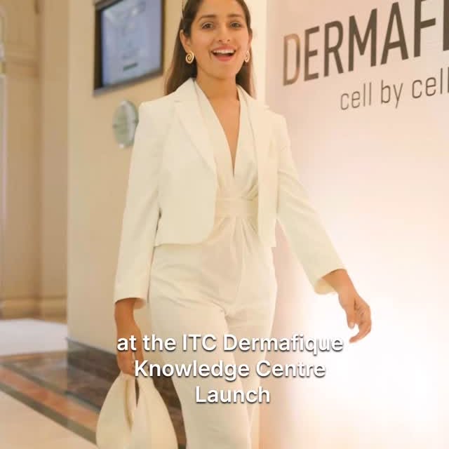 Instagram post by @babelicious_indiana for Dermafique. Caption reads: At the ITC Dermafique Indian Skin Health Report....