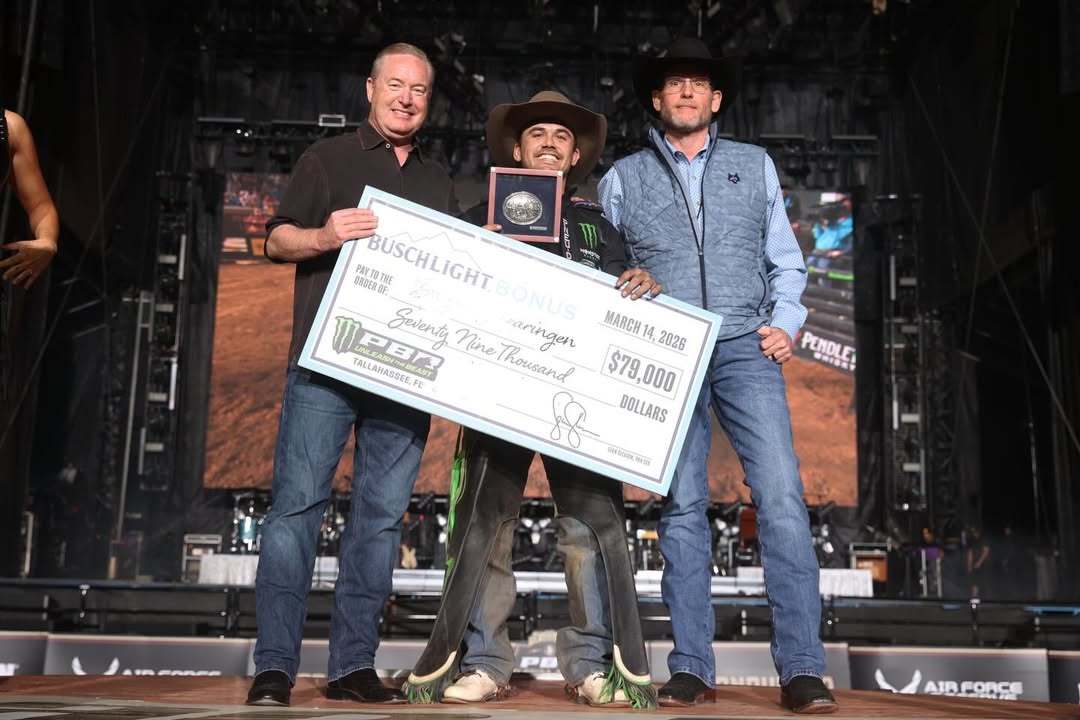 Instagram post by @daylon_swearingen for Wrangler. Caption reads: [...] me. @monsterenergy @carolinacowboyspbr....