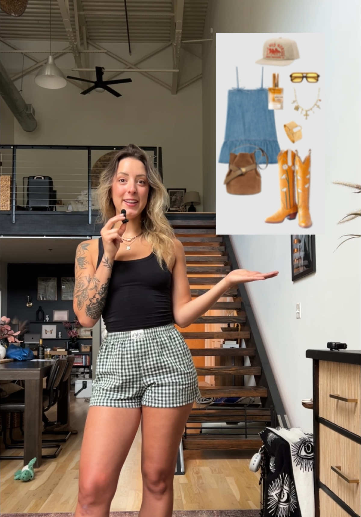 TikTok post by @kaseygandolfi for Dr Martens. Caption reads: no im OBSESSED !!! Pinterest outfit for the win.....