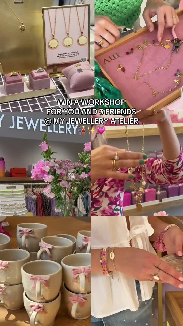 Instagram post by @atelier.myjewellery for My Jewellery. Caption reads: WIN A WORKSHOP ✨⁠
⁠
friends are the family you....