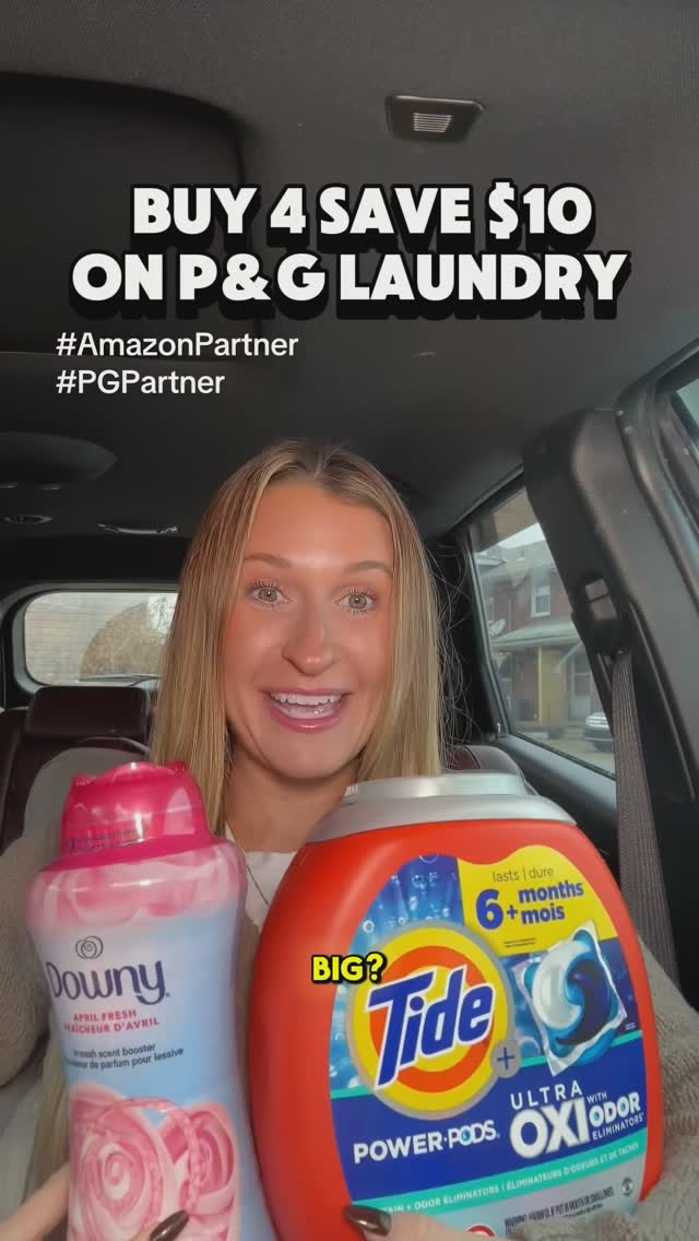 Instagram post by @savingwithshayna for Tide. Caption reads: Ready to stock up & save big!? #PGPartner....