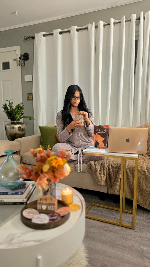 Instagram post by @katherinejmnez_ for Women's Health. Caption reads: #ad 🫰🏽🧊 Iced Ryze fueling my mom life focus and....