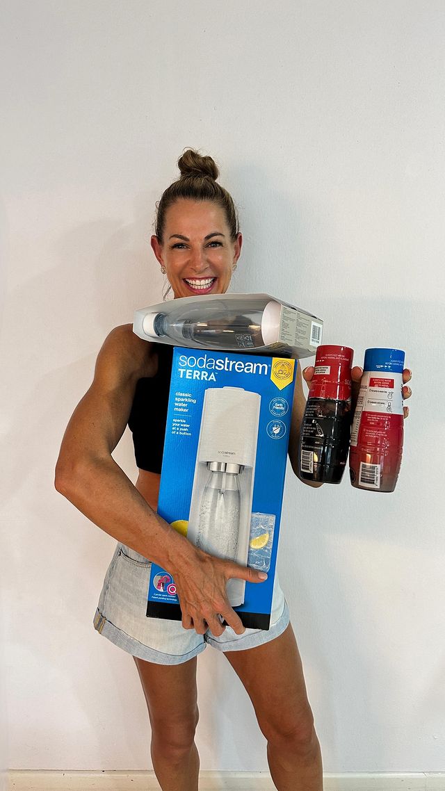Instagram post by @rockstararms for SodaStream. Caption reads: WIN WIN WIN
Get busy with the fizzy and enter to....