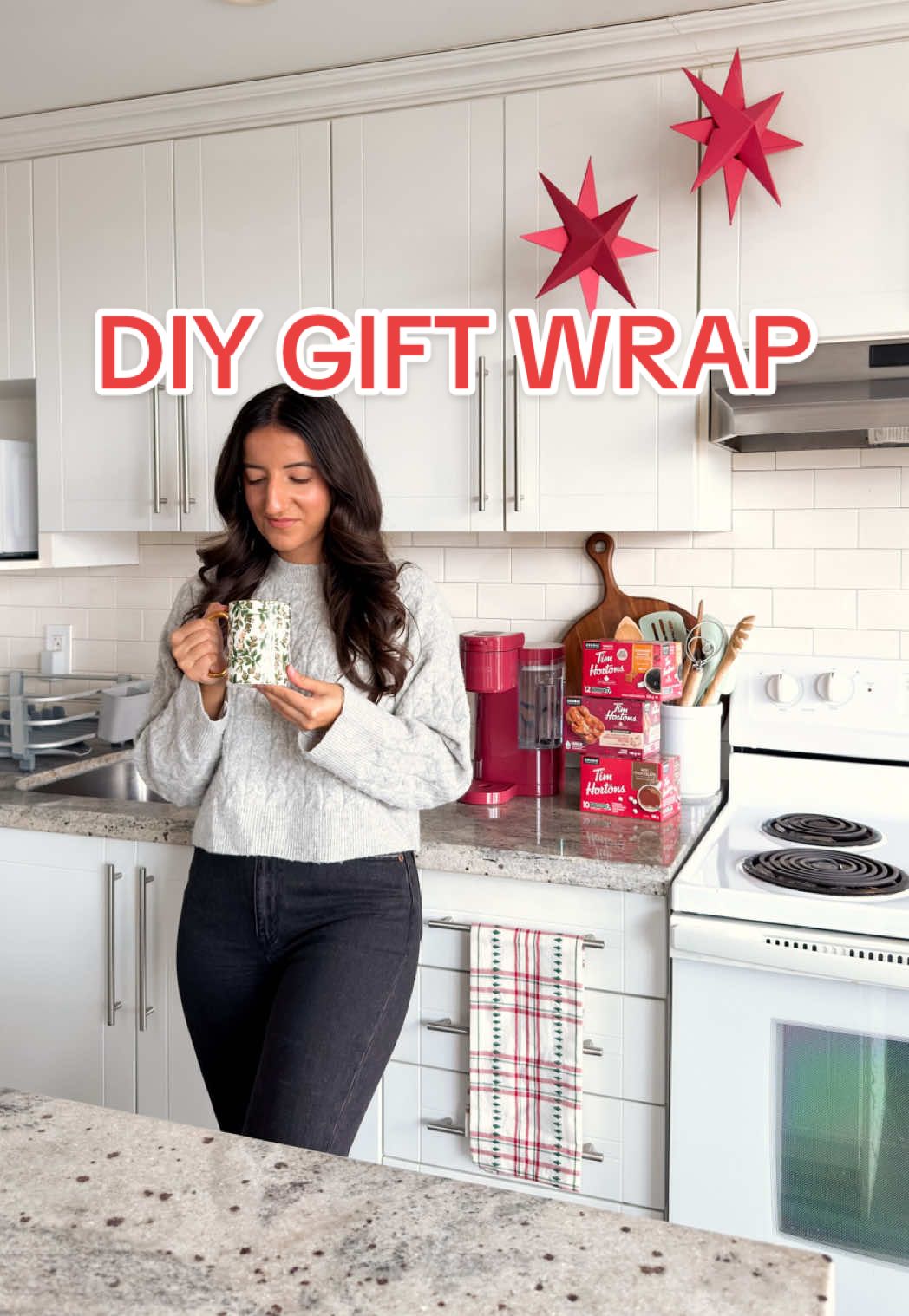 TikTok post by @caitlinmariedasilva for Tim Hortons. Caption reads: [...] Essentials Gen 2 coffee maker and by @Tim....