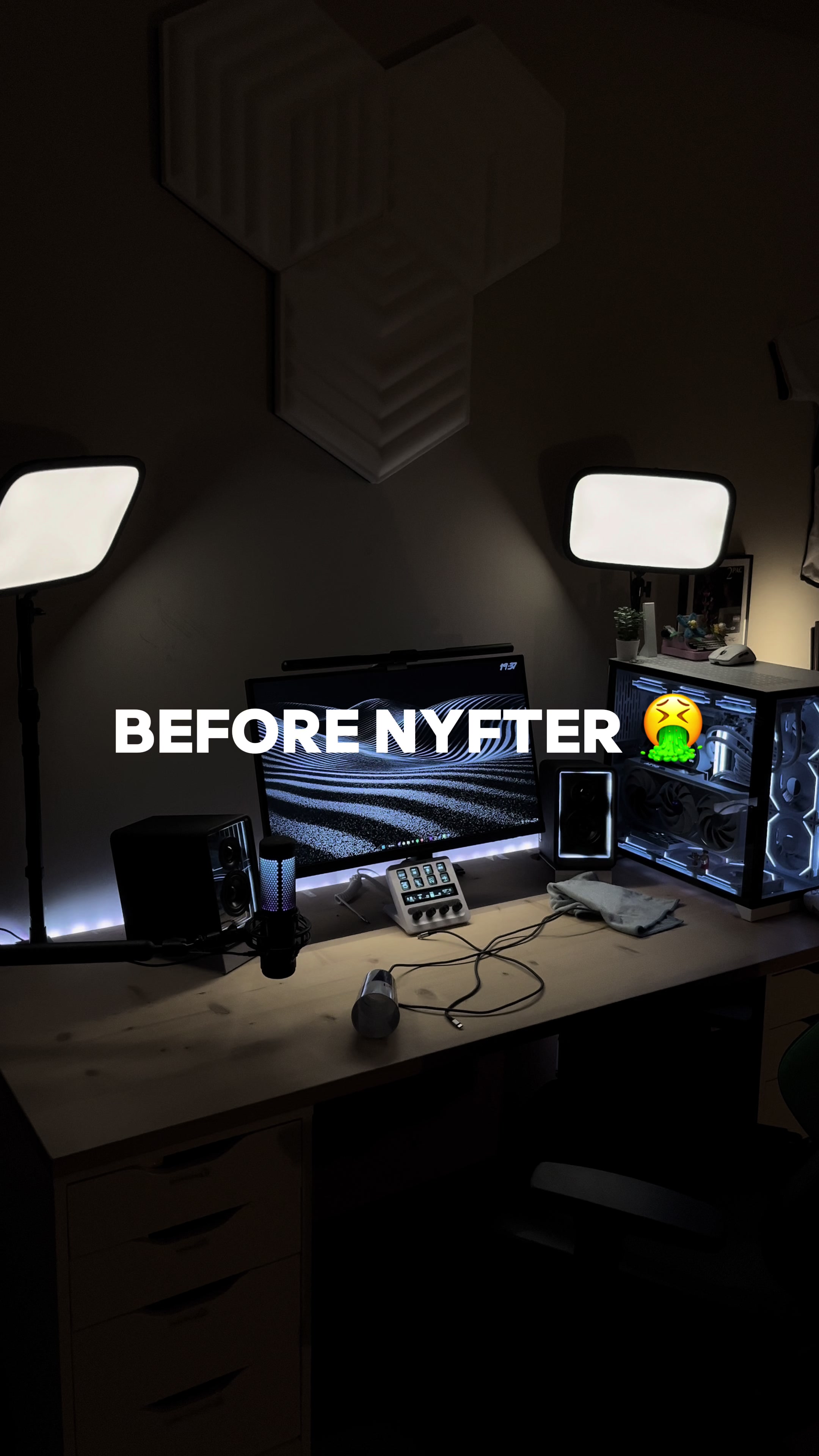 TikTok post by @liv.tech00 for nyfter. Caption reads: W @nyfter 🫶🏼 #nyfter  - #techtok #setuptok [...].