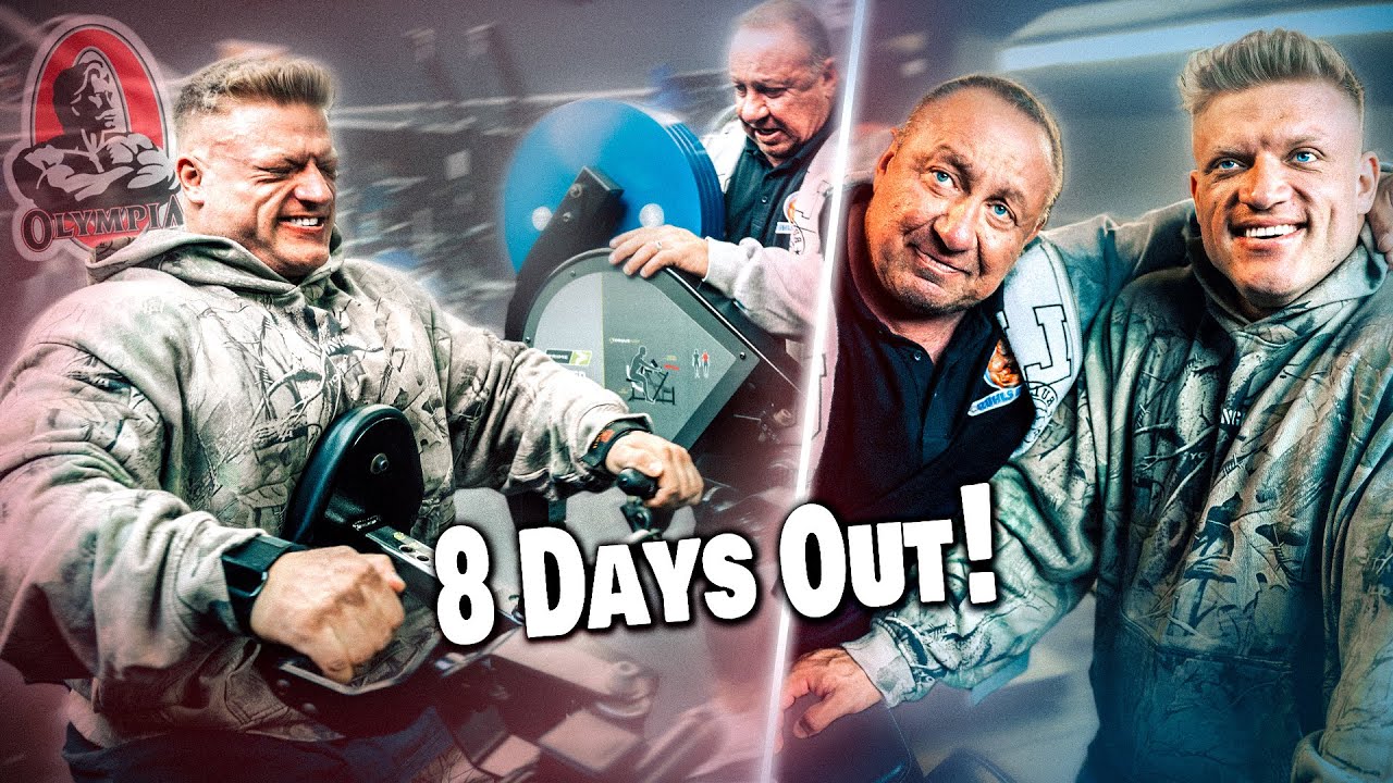 YouTube post by @UrsKalecinski for More Nutrition. Caption reads: Backday w/ Markus Ruhl just before Olympia.