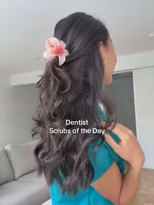 TikTok post by @jaydentistry for Trader Joe's. Caption reads: [...] mid-rise on-call scrub jogger Bag: @Trader....