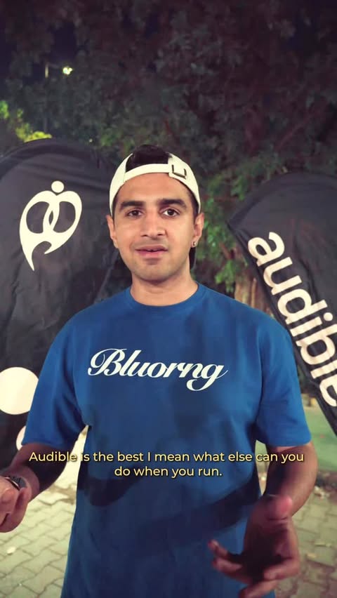 Instagram post by @bhagclub for Audible. Caption reads: [...] We took to the streets with @audible_in....