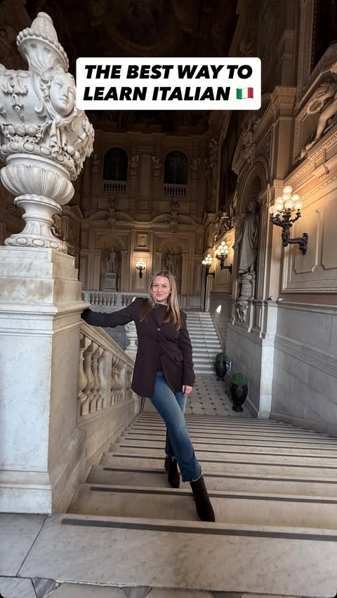 Instagram post by @sammi_iam for Lingoda. Caption reads: The biggest language-learning “hack” no one talks....