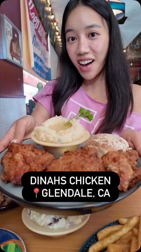 Instagram post by @dinahsfriedchicken for Mustard. Caption reads: 🍗 POV: You found the fried chicken spot your....