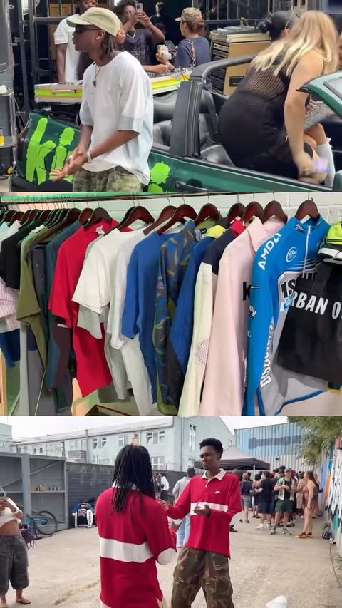 Instagram post by @piersmarxcarr for Urban Outfitters. Caption reads: come with me to the sickest @nike x....