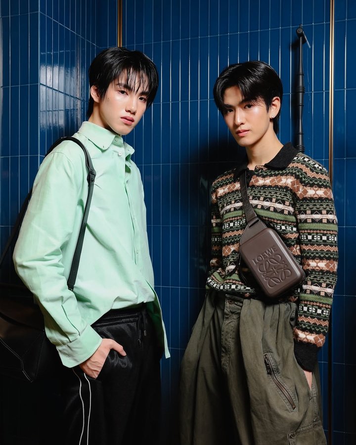 Instagram post by @jinwook.busofficial for LOEWE. Caption reads: Happy to be part of @loewe new store opening event....