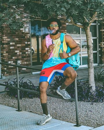 Instagram post by @uch3y for STIIIZY. Caption reads: UCHEMEDIA X STIIIZY @stiiizy 
#ad #paidpartnership.