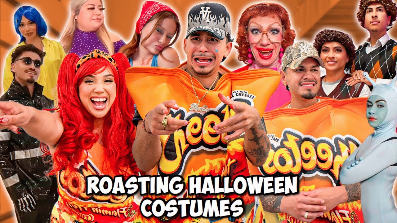 YouTube post by @Blesiv for Rocket Money. Caption reads: Roasting Influencers Halloween Costumes w/ Kaed...
