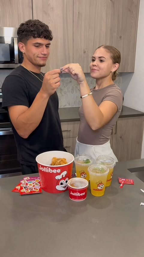 Instagram post by @ashlyncepeda for Jollibee US. Caption reads: [...] #forgottenislandmovie @jollibeeus.