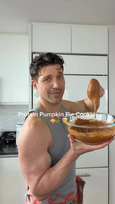 Instagram post by @tommydidario for Garden of Life. Caption reads: These healthy Protein Pumpkin Pie Cookies are so....