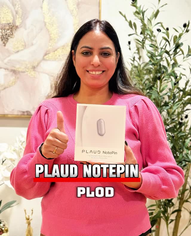 Instagram post by @rachna.panday for PLAUD. Caption reads: [...] it 5 minutes later? 🎙️
Not anymore.
The....