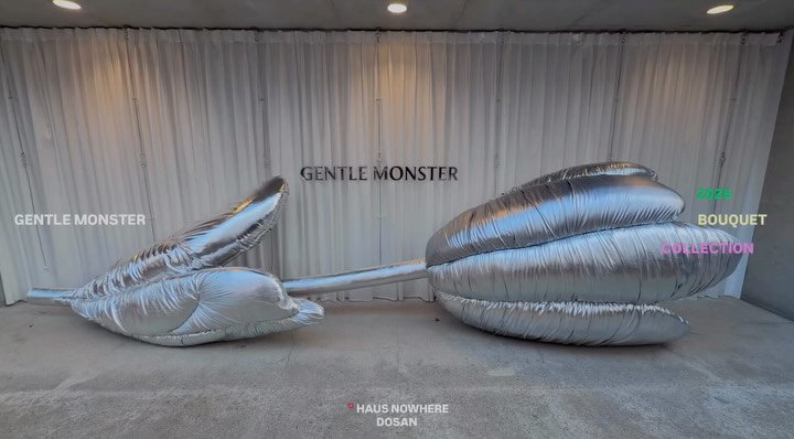 Instagram post by @merrymarie_ for GENTLE MONSTER. Caption reads: @gentlemonster.