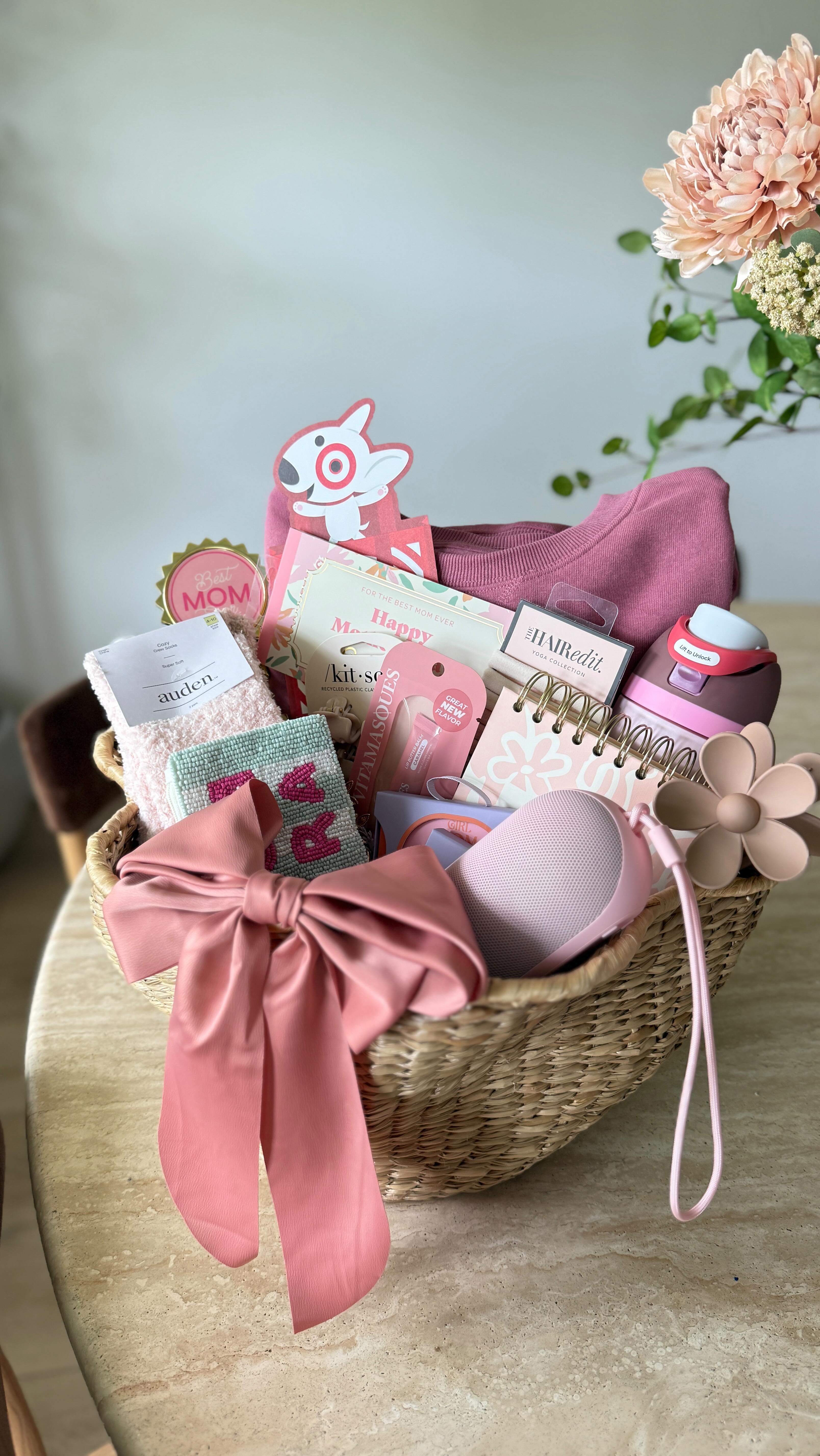 Instagram post by @talktargettome for Beats by Dre. Caption reads: #ad | A little Mother’s Day gift basket inspo for....