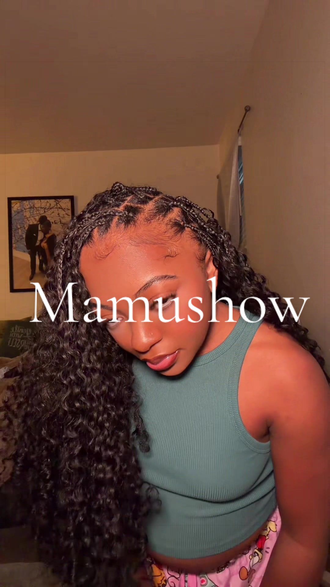 TikTok post by @theeetinymama for Mamushow Hair Store. Caption reads: I Did Miracle Knots For The First Time Using....