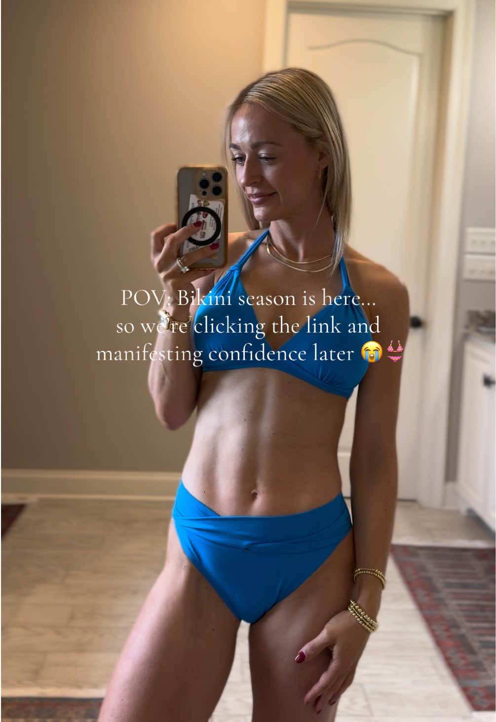 TikTok post by @bmtaylor0110 for Yonique. Caption reads: [...] #summerbodyloading #lockin #swimsuit....