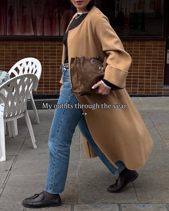 Instagram post by an influencer for ALIGNE. Caption reads: My outfits throughout the year - which was your....