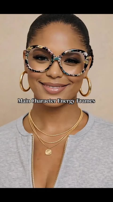 Instagram post by @ketvmomiana for Lauren Croker • Online Stylist. Caption reads: Obsessed with how these oversized floral frames....