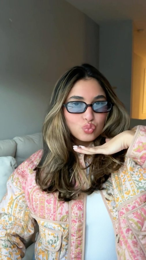 Instagram post by @_vallyg for Otra Eyewear. Caption reads: @otraeyewear has me covered ( & looking cute) for....