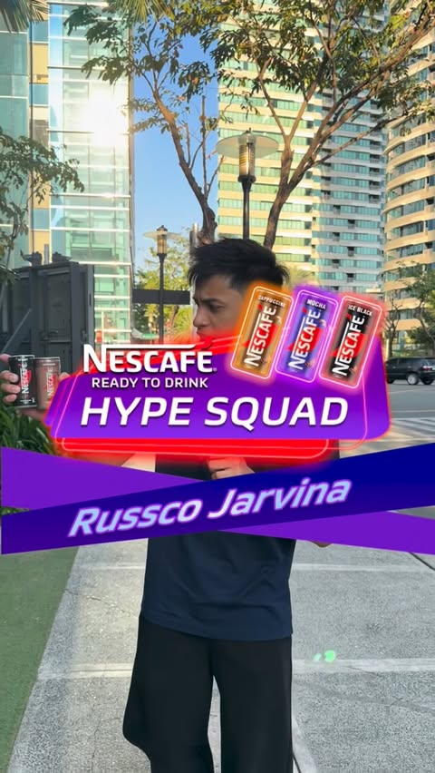 Instagram post by @russcojarvina_ for NESCAFÉ Philippines. Caption reads: Last minute save by your Nescafé Hype Squad,....