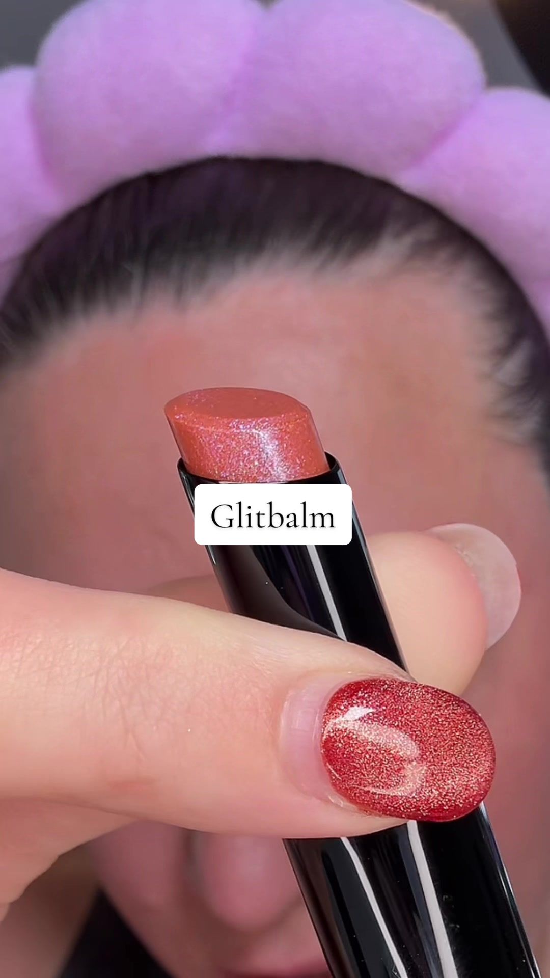 TikTok post by @cjsmellsgood for GETSTONNED. Caption reads: [...] viral Glitbalm shimmery lippies 💋💄....