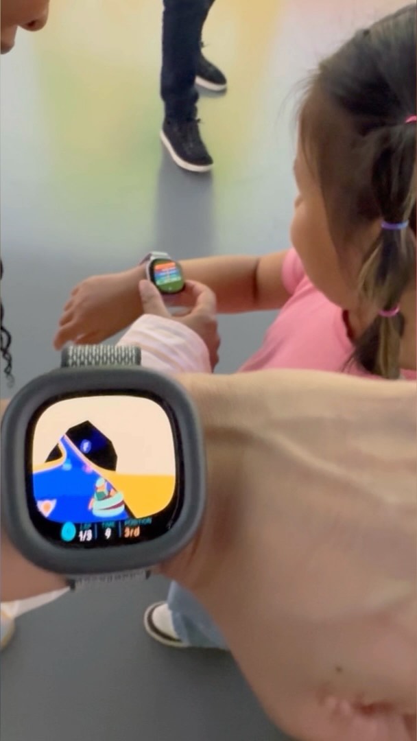 Instagram post by @michellewpark for Fitbit. Caption reads: #sponsored Eloise and I got a first look at the....
