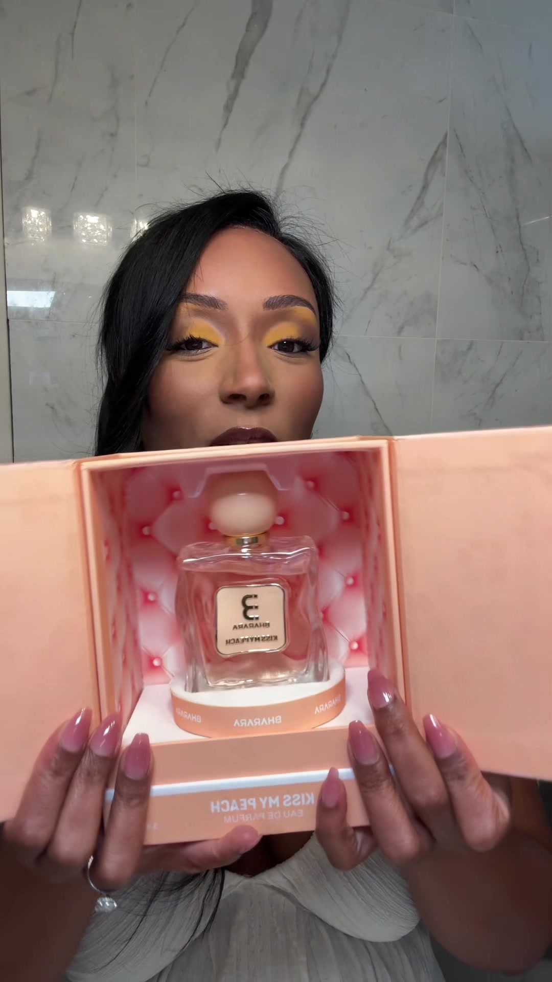 TikTok post by @mariahcheryl_ for Bharara Beauty. Caption reads: Have you tried a @Bharara Beauty fragrance yet?....