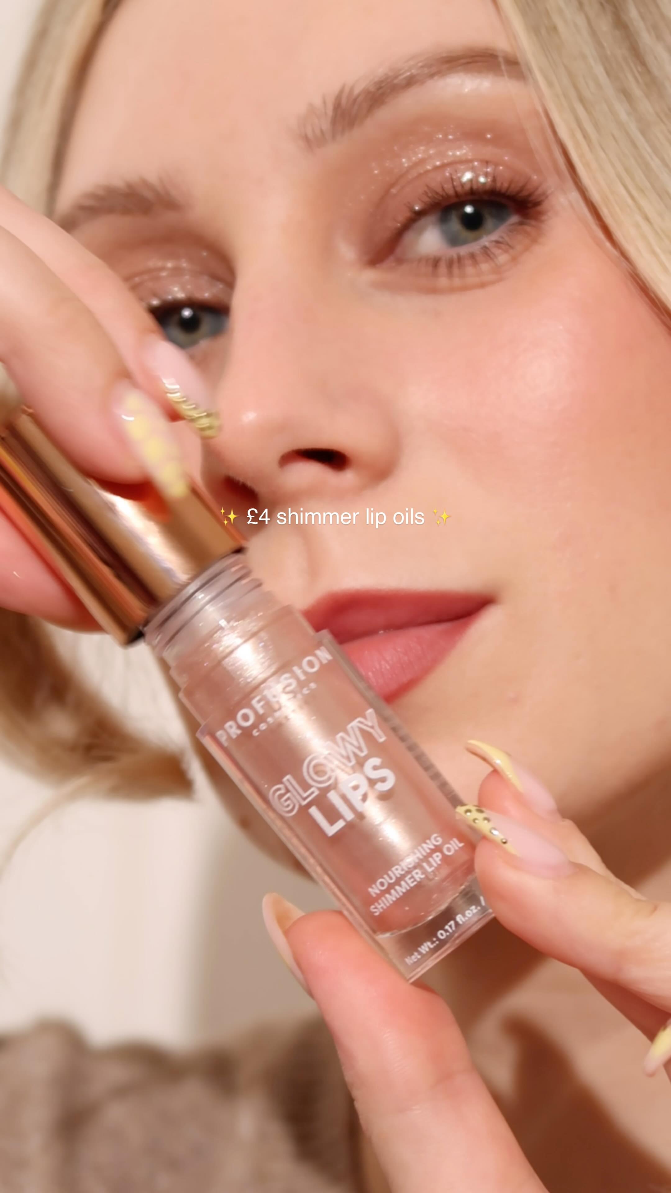 Instagram post by @babydewyou for Profusion Cosmetics. Caption reads: Affordable shimmer lips oils, only £4! .AD.
How....