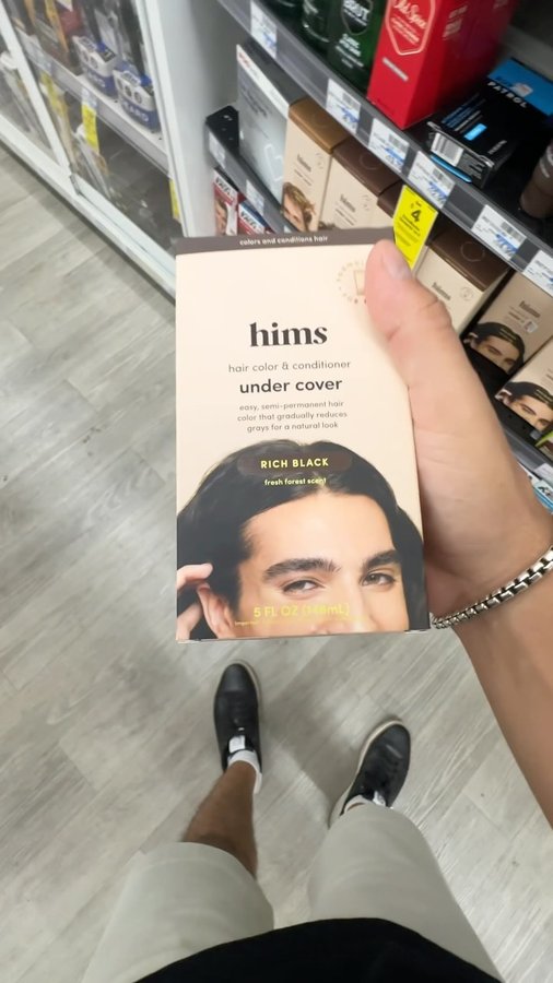 Instagram post by @mrcarsounds for hims. Caption reads: [...] Rumble and my White Hairs with the new @hims....