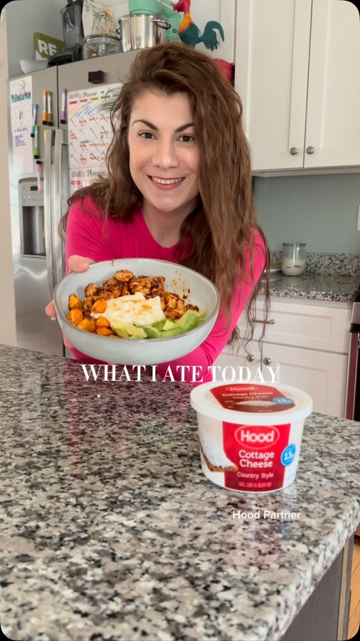 Instagram post by @karissastevens_ for Hood. Caption reads: A lunch of champions thanks to @hphood....