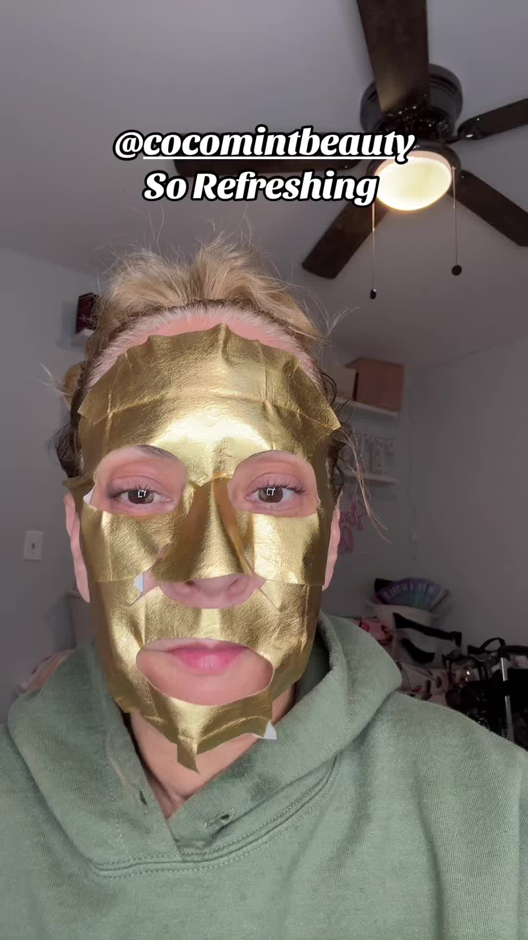 TikTok post by @tina31567 for Cocomint Beauty. Caption reads: [...] like a nice hydrating face mask....