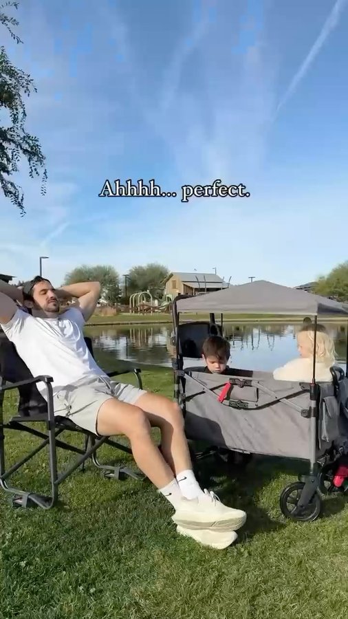 Instagram post by @rhettscheurn for EVER ADVANCED. Caption reads: [...] the ultimate parenting gear: the Ever....