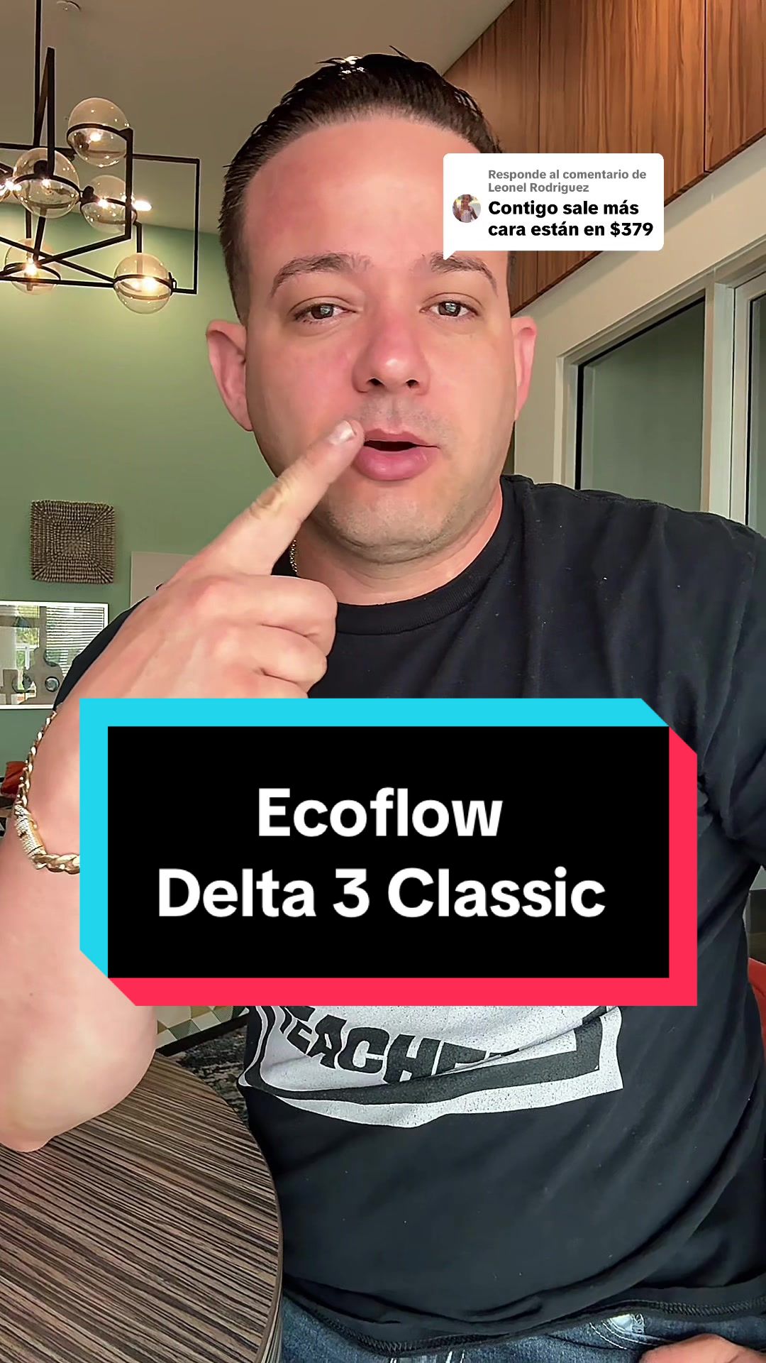 TikTok post by @yorditrodriguez for EcoFlow. Caption reads: [...] tus proyectos y tu vida diaria con el....