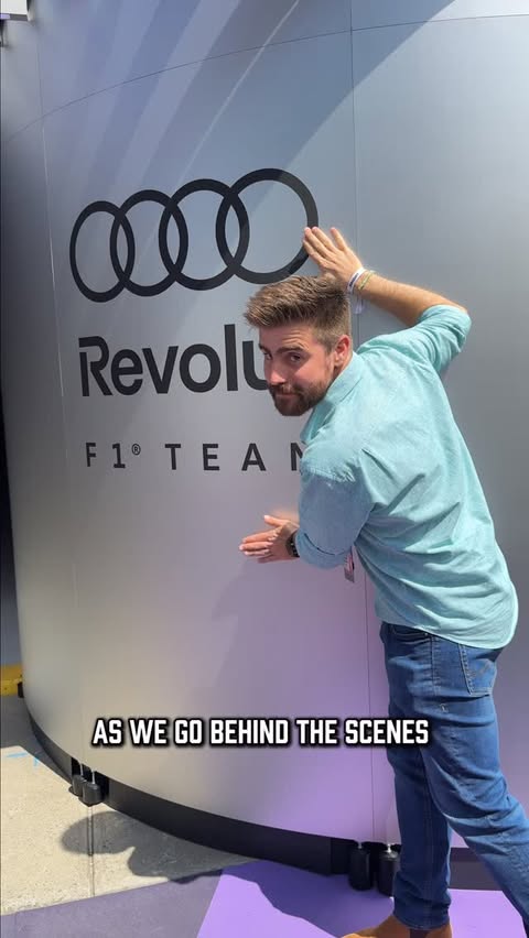 Instagram post by @mattyacton for Revolut. Caption reads: Come behind the scenes for the Audio Revolut F1....