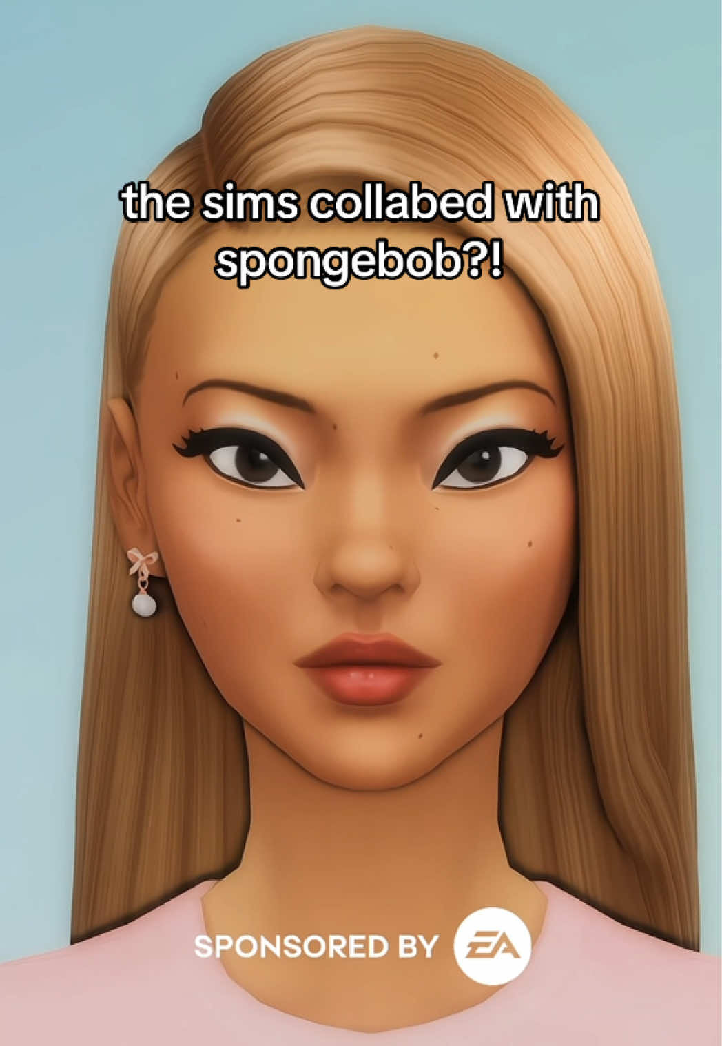 TikTok post by @lizzsimzz for The Sims. Caption reads: use code lizzsimzz if you purchase the bikini....
