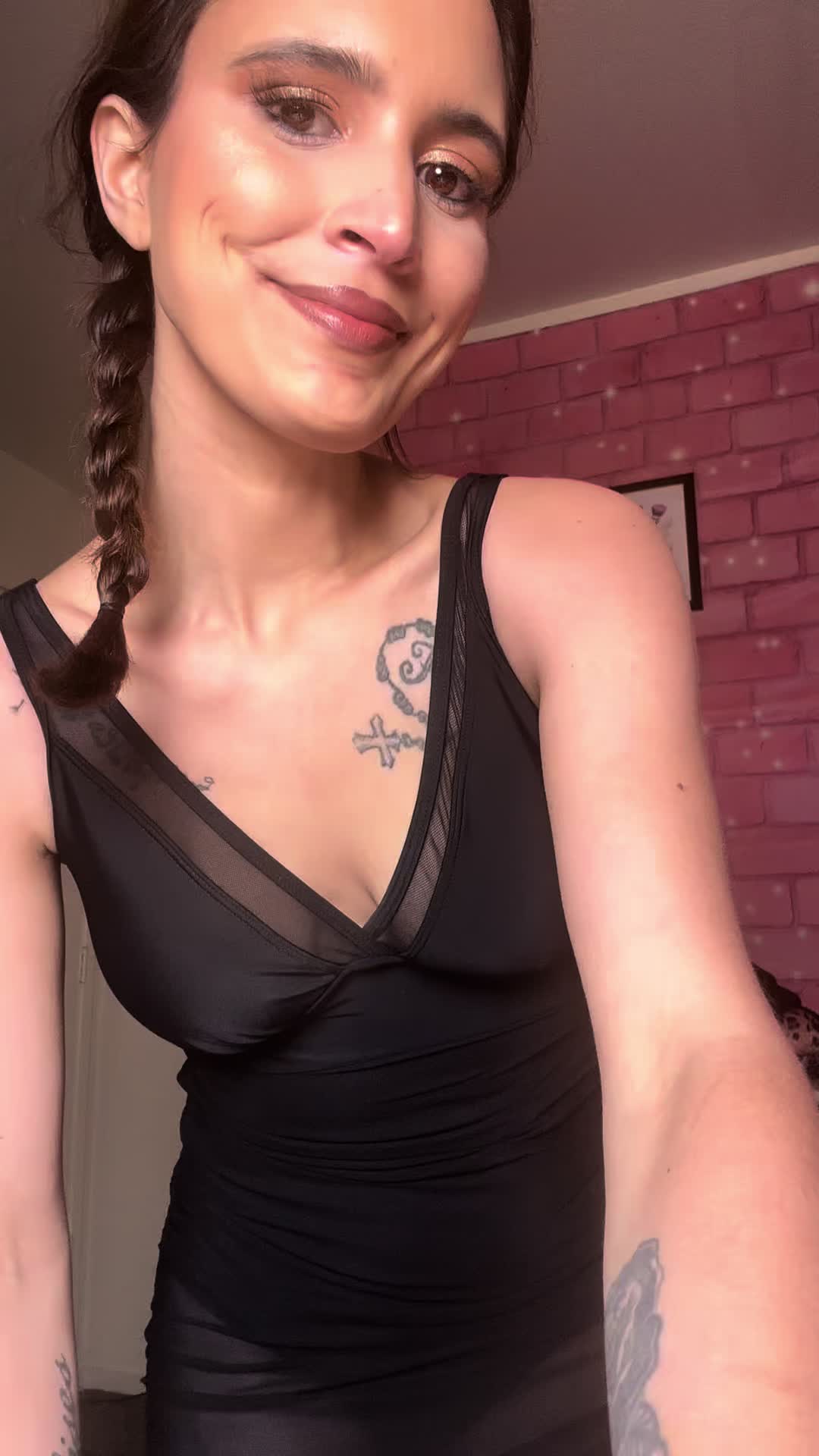 TikTok post by @lyssacooks1 for Jellywood. Caption reads: [...] Wraps One Piece Swimsuit 🩱🖤🖤✨ @Jellywood_....