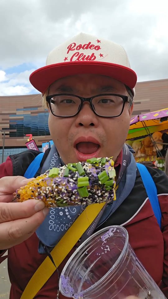 Instagram post by @yegventuresfood for Tourism Calgary. Caption reads: Ad The best Calgary Stampede foods are announced!....